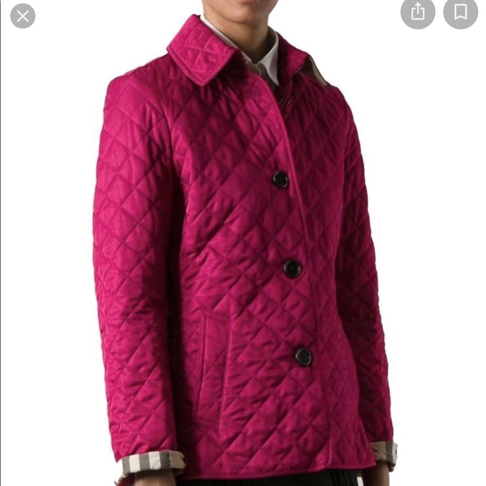 Authentic Deep Fuchsia Burberry Barn Jacket